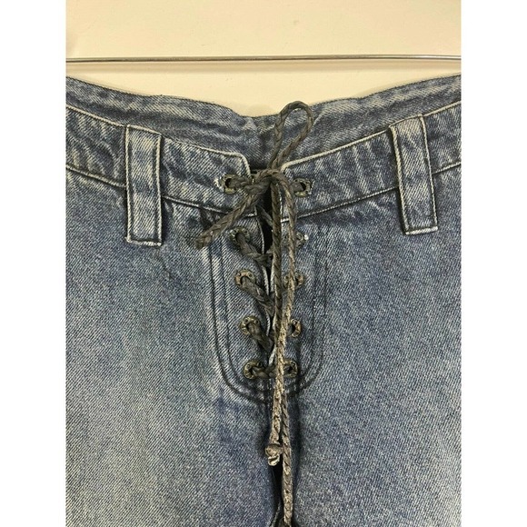 Mink Vox 2 Jeans Vintage RARE from Henry Duarte Y2K Lace Up Bootcut Low Rise - Picture 8 of 10